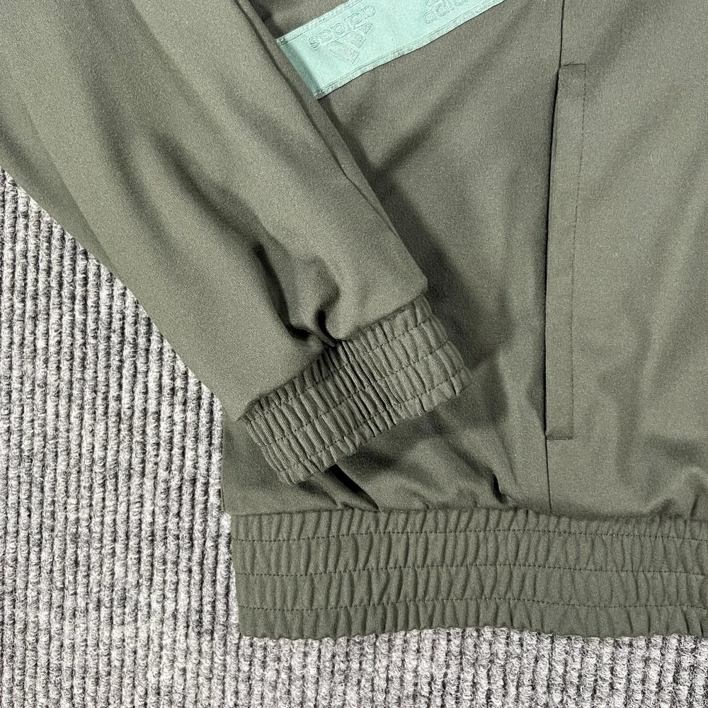 Adidas‎ Jacket Womens Large Green Long Sleeve Full Zip Mock Neck Active Outdoor